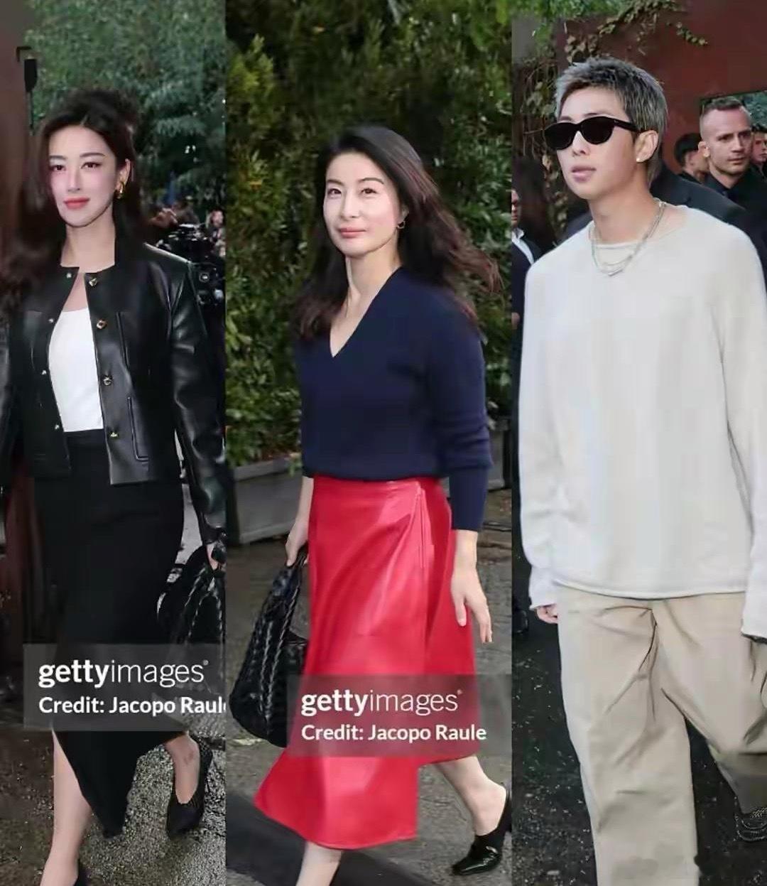 “郭晶晶把米兰秀场走成‘娘家后院’！红裙一压阵，朱珠章小蕙秒变陪衬，网友：这哪是