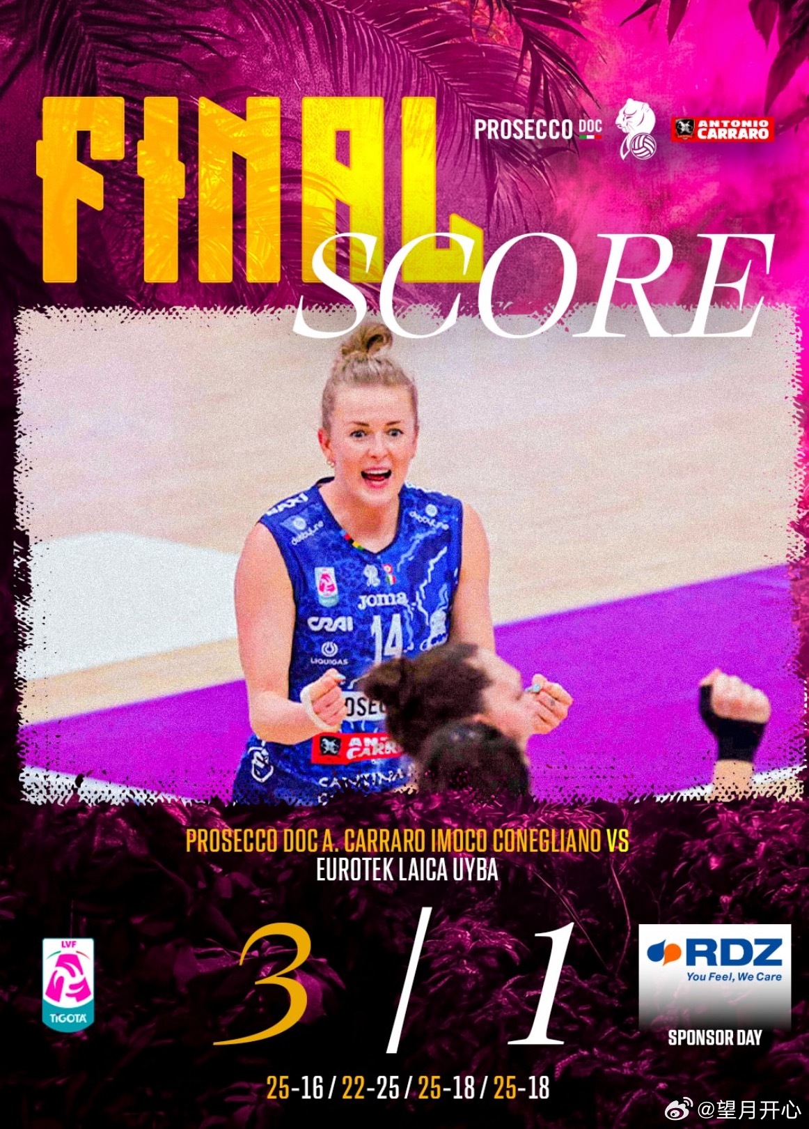 【季后赛首轮，科内3-1布斯托，朱婷20分】朱婷留洋第七季世界女排新闻 意甲女排