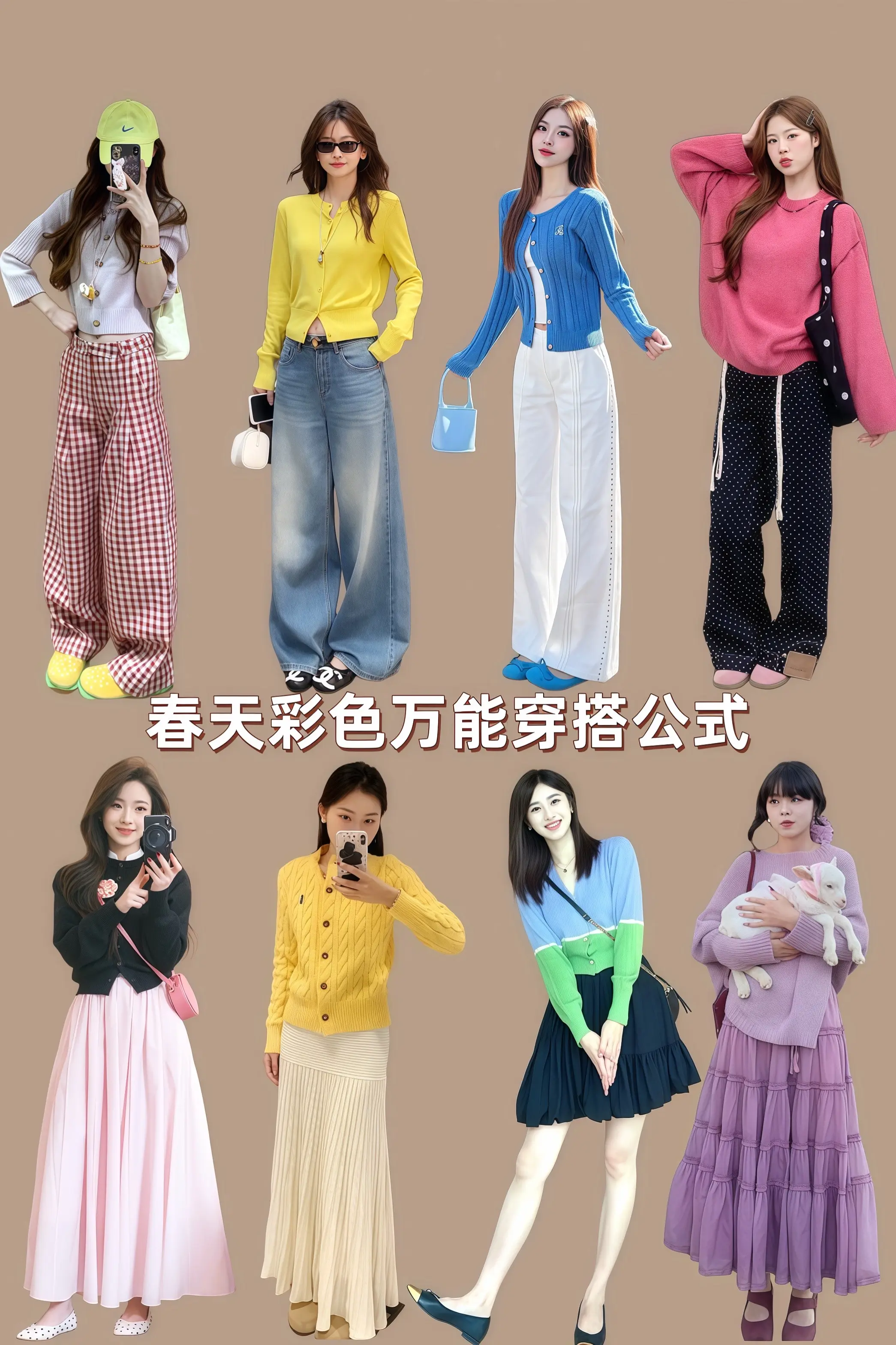 春天彩色穿搭万能公式 早春穿搭彩色系穿搭我的粉彩系搭配公式