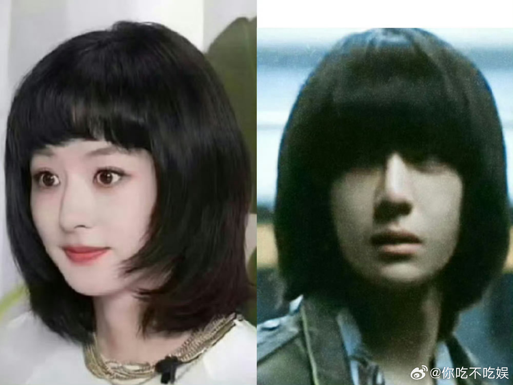 赵丽颖的发型真的让人一下回到王一博的早期。 