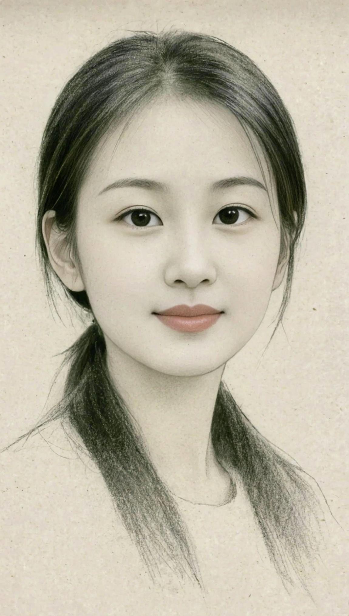 美女素描 画画人生 最美素颜 素描