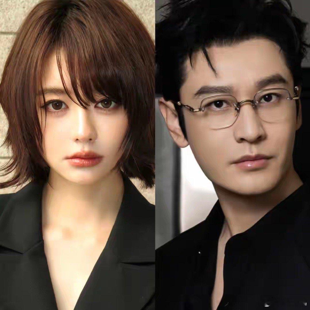 我的天，晓明哥啊，你新签的艺人眼睛大得太离谱了，光一双眼睛就占了半张脸，两人站在