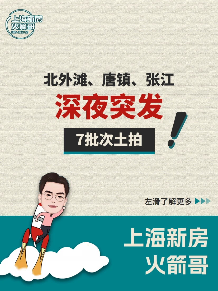 7批土拍官宣，北外滩地标来袭，大张江补货
