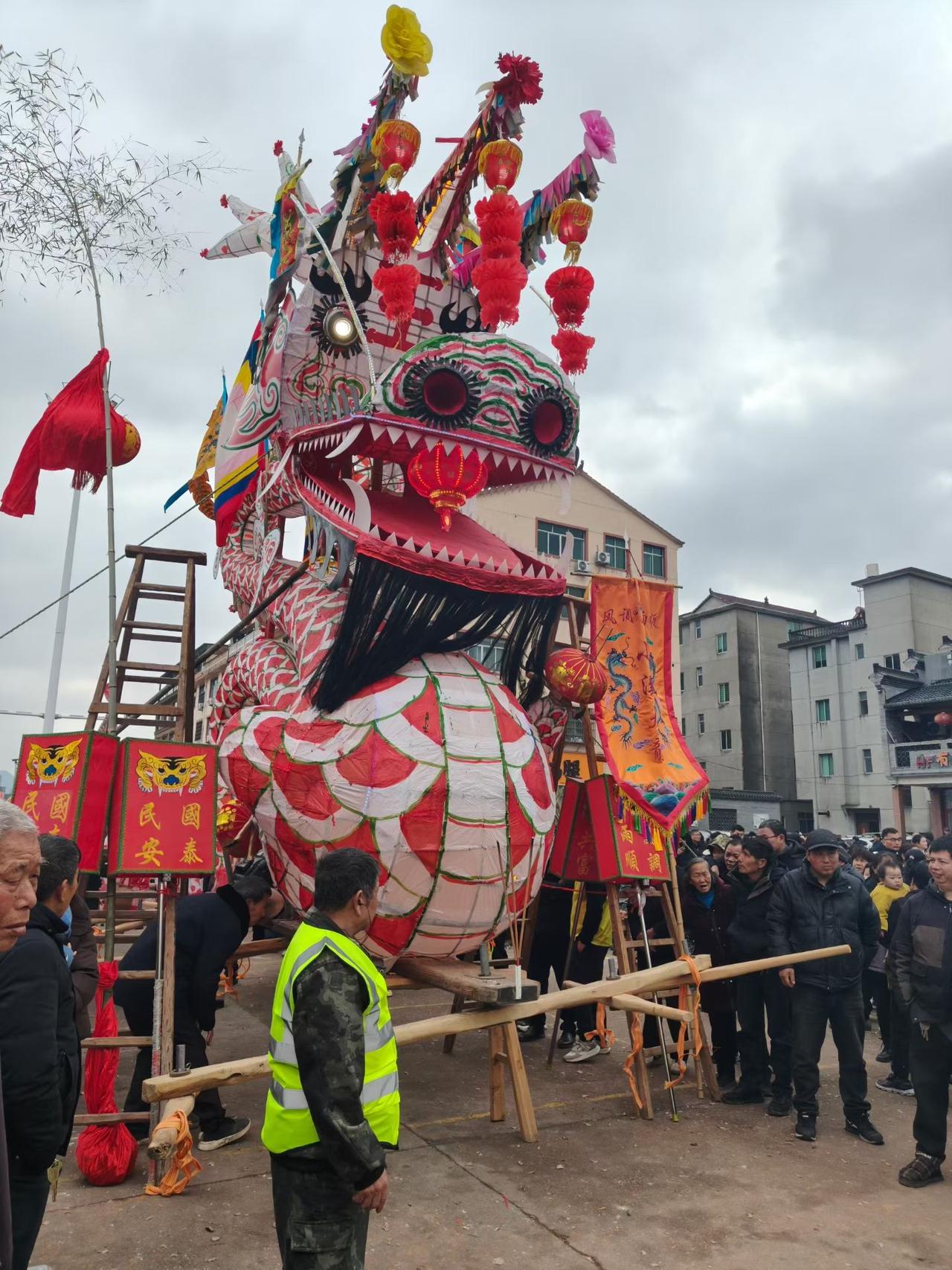 迎龙灯，这样的龙头在浙江属于什么水平