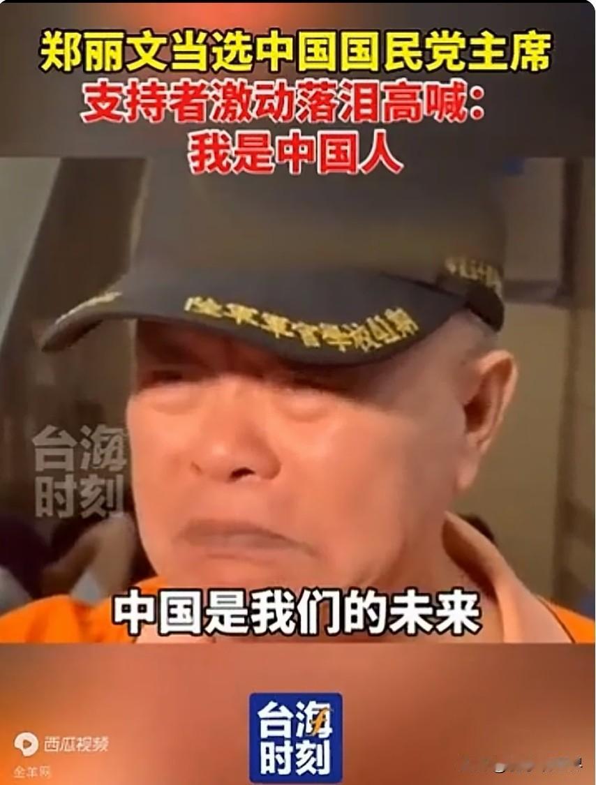 视频中，在中国国民党中央党部，一位国民党的支持者（似老兵老党员）大声高喊“我是中