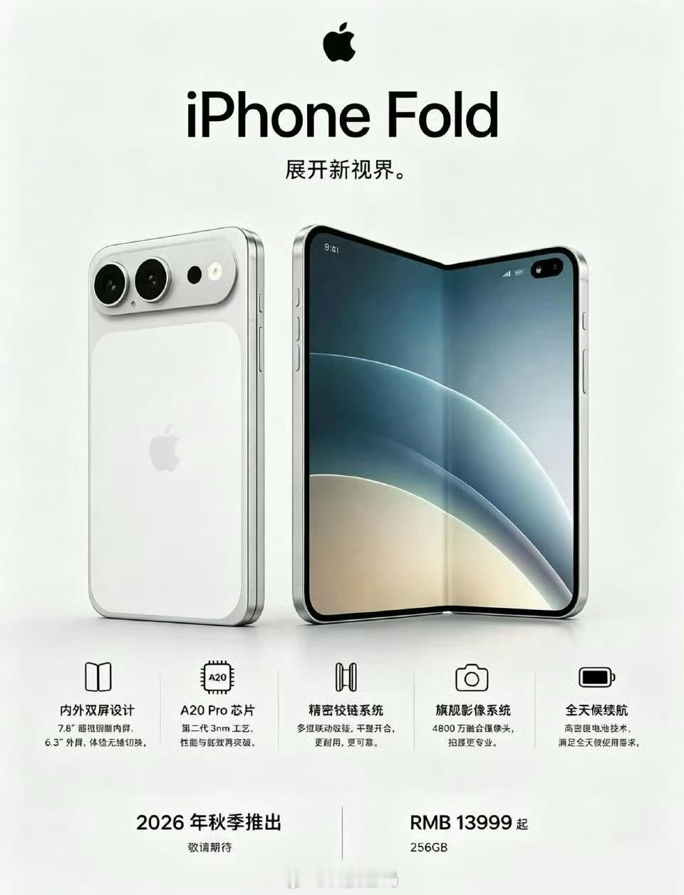 曝iPhoneFold定价14999元别说，我真不信，按照苹果的习惯应该1999