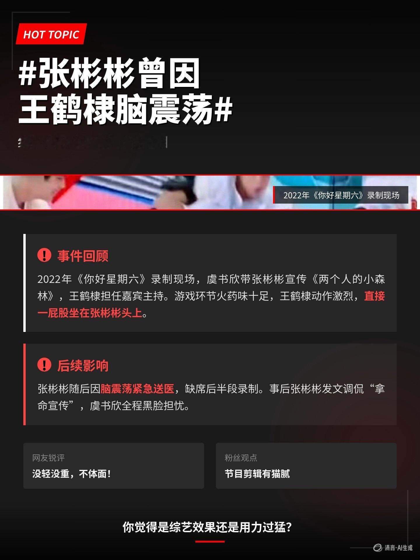 张彬彬曾因王鹤棣脑震荡王鹤棣沈月 两人两年前的事现在翻出来也是绝了。当时张彬彬和