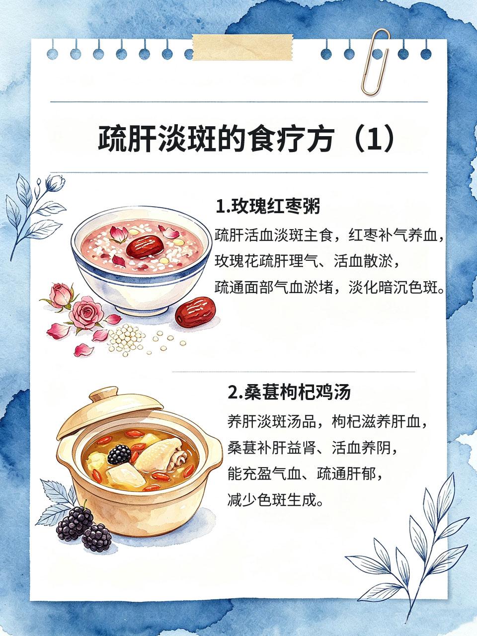 脸色长斑肝郁导致，坚持食疗疏肝淡斑
面部色斑、黄褐斑，大多不是单纯的皮肤问题，核