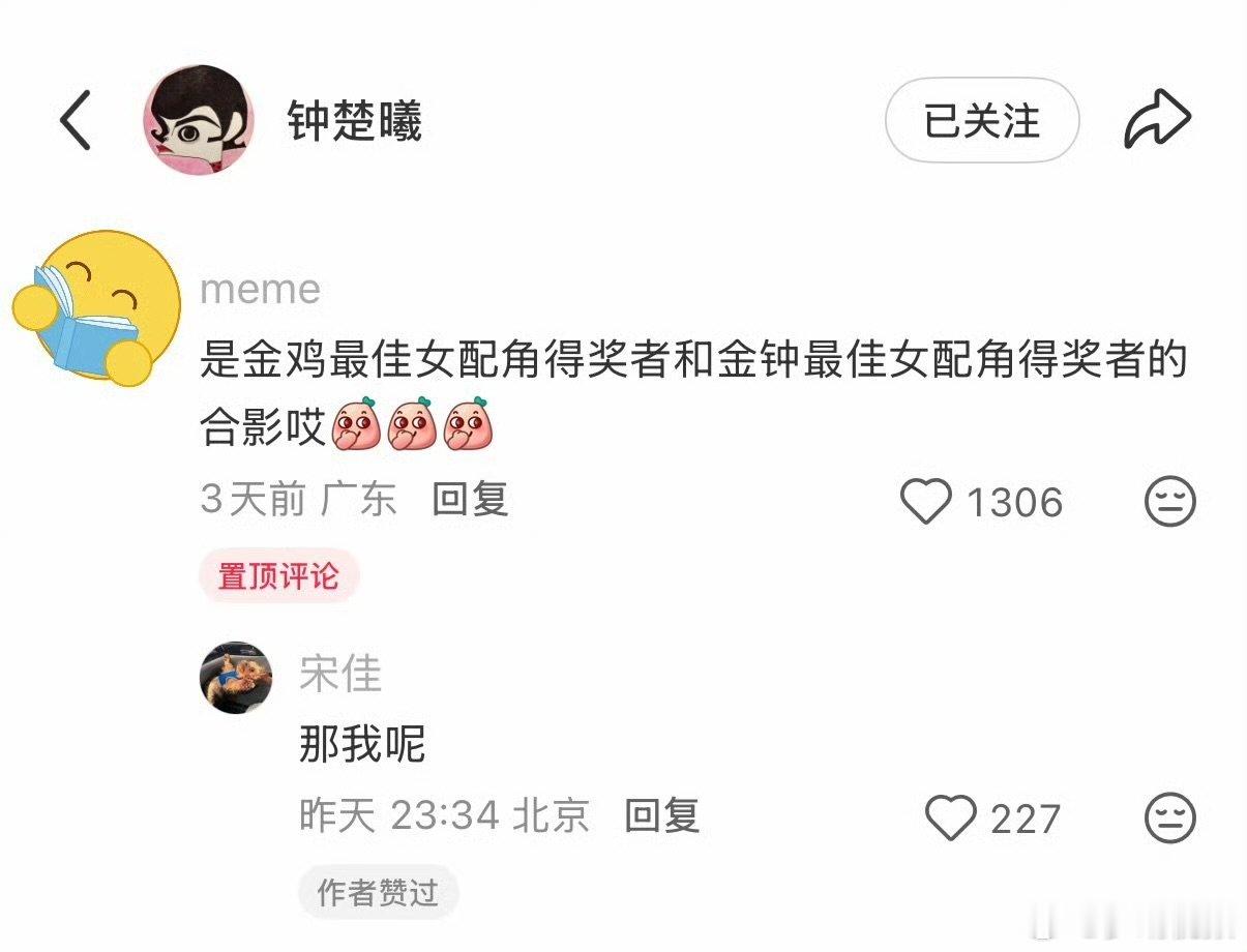 宋佳钟楚曦我并不知道你们怎么了 我并不知道宋佳钟楚曦怎么了金鸡、金钟最佳女配同框