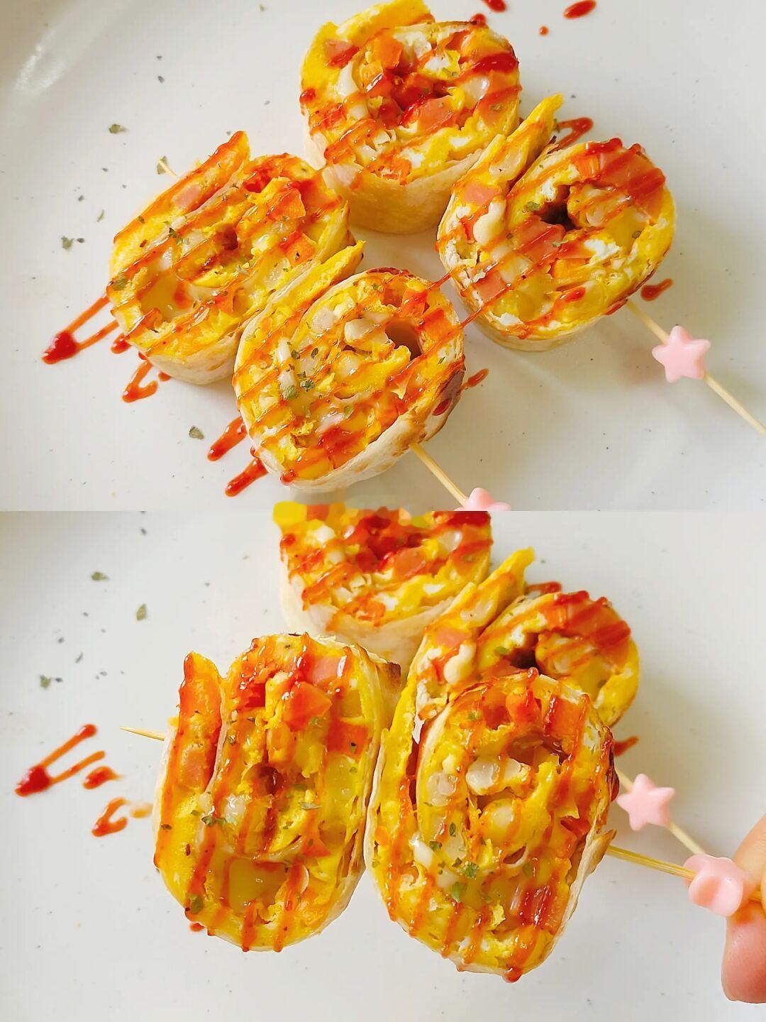 给妈妈做减脂餐D117|蔬菜芝士鸡蛋卷饼🌯