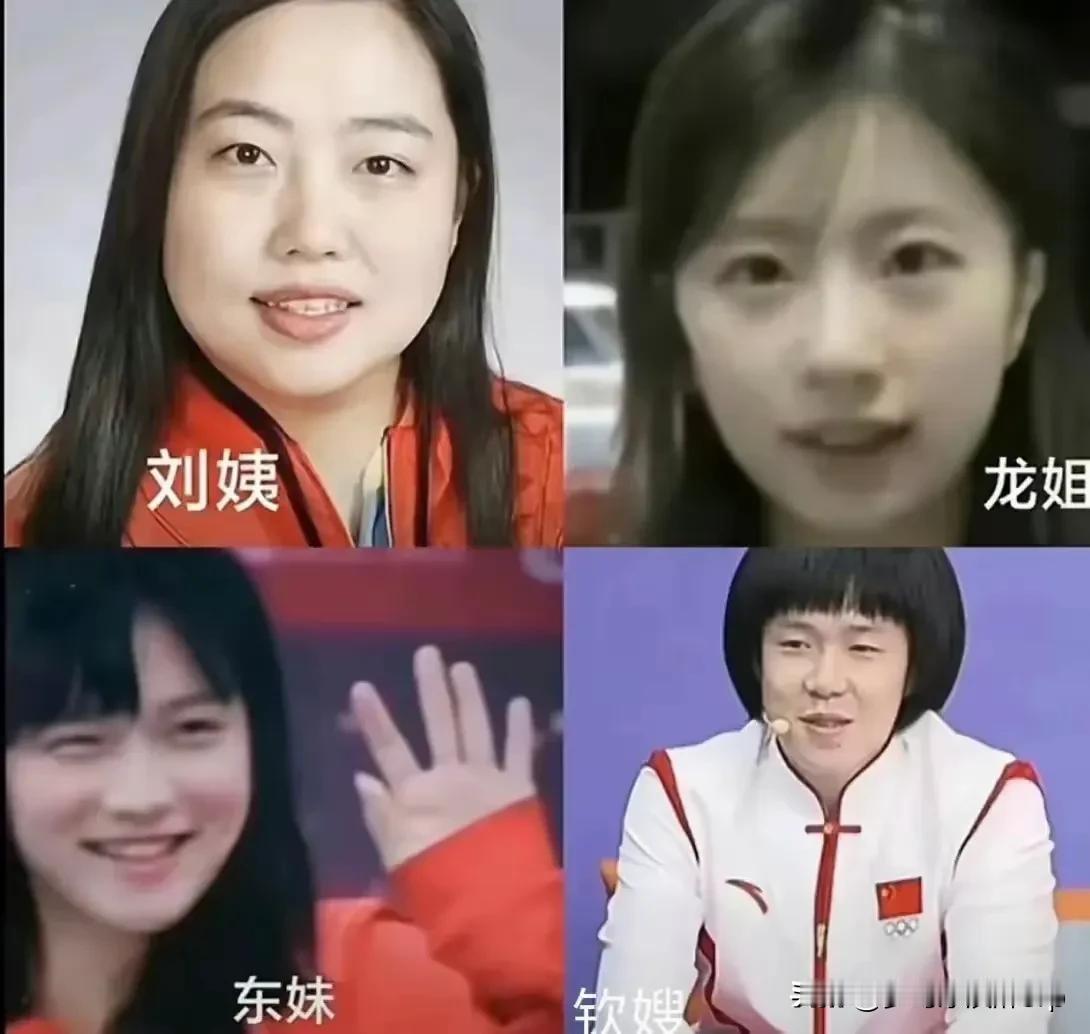 有才华的网友们
国乒队有名的四位
刘姨、龙姐、东妹、钦嫂
这四位当属龙妹最漂亮
