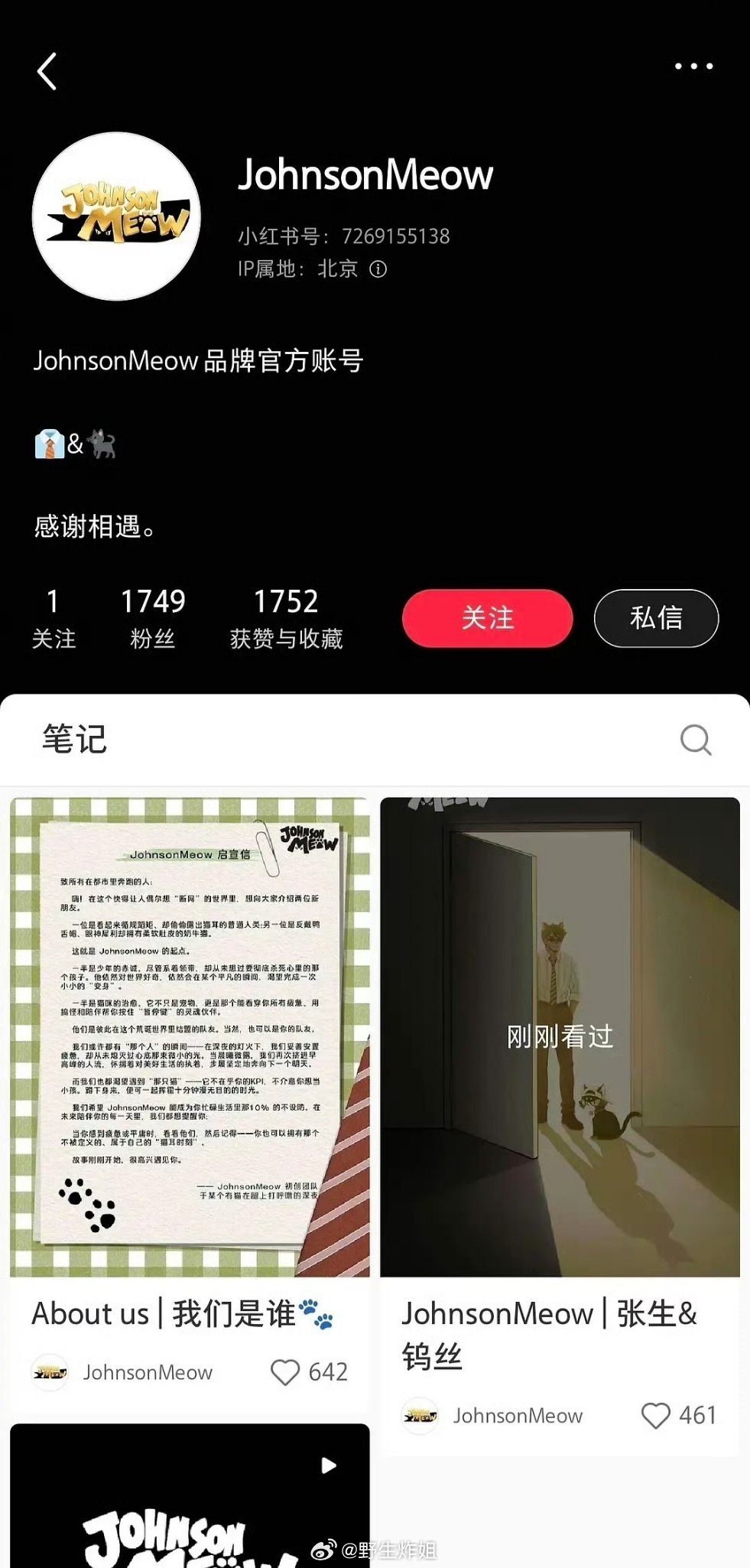 丁禹兮的潮牌直接开通了小红薯跟微博的官方账号了呢，内娱又多了一位有自己潮牌的艺人