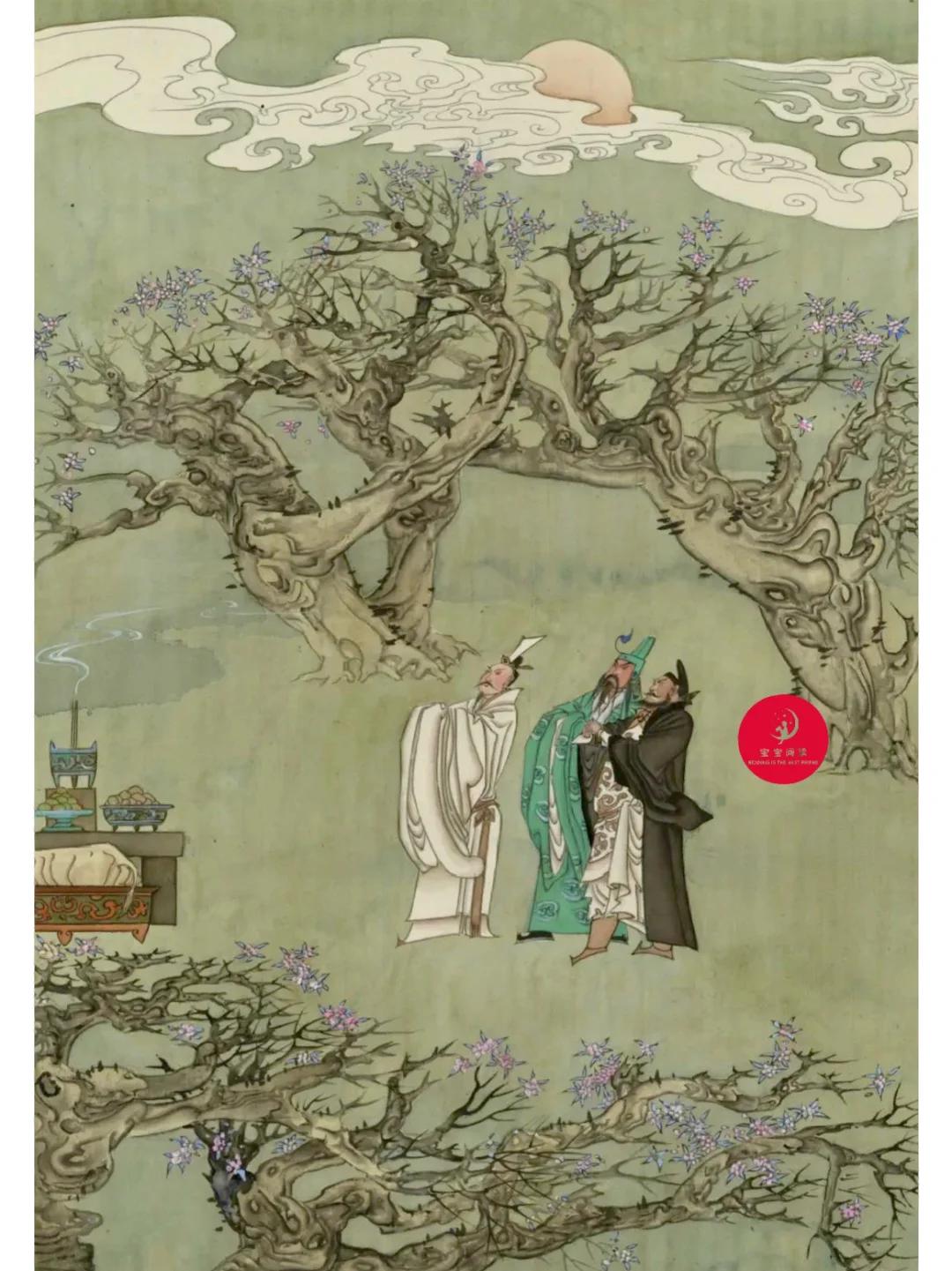 上联：桃花结义，义勇双全为我用；
下联：[比心]

网络图片/诚谢侵删