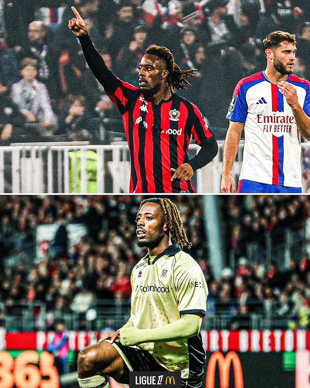 ⚽️ 里昂⚽️ 布雷斯特🦅🇨🇮 尼斯射手瓦希在联赛中连场进球！法甲[超话]