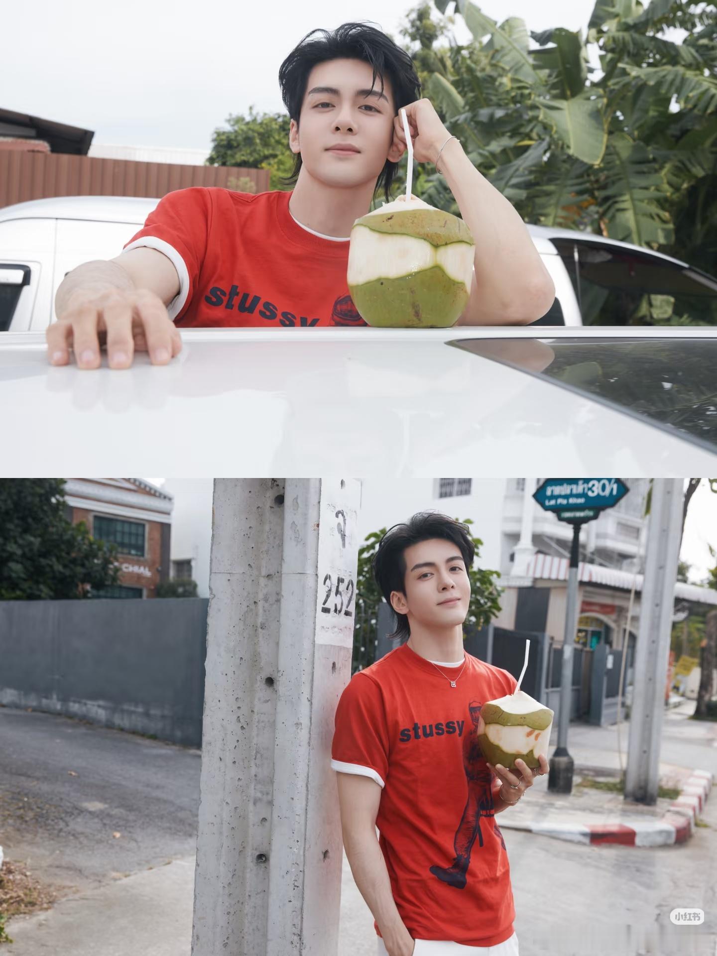 曾舜晞今天反季营业，超级帅！大帅哥穿红色真靓