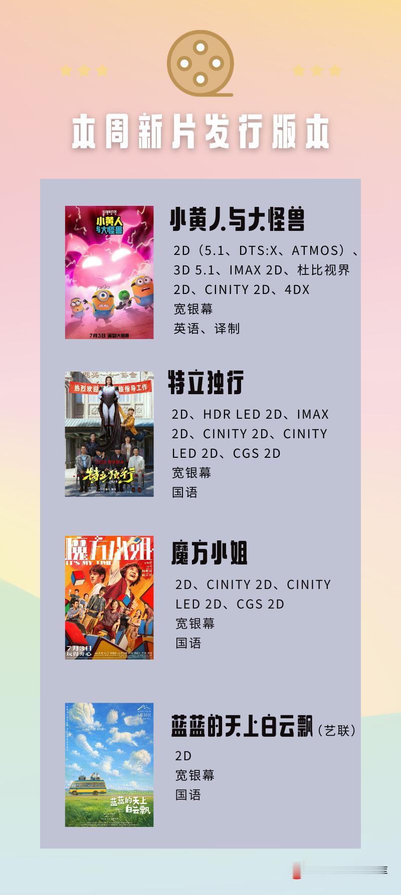 热映电影 本周终于有能卖的了！ 