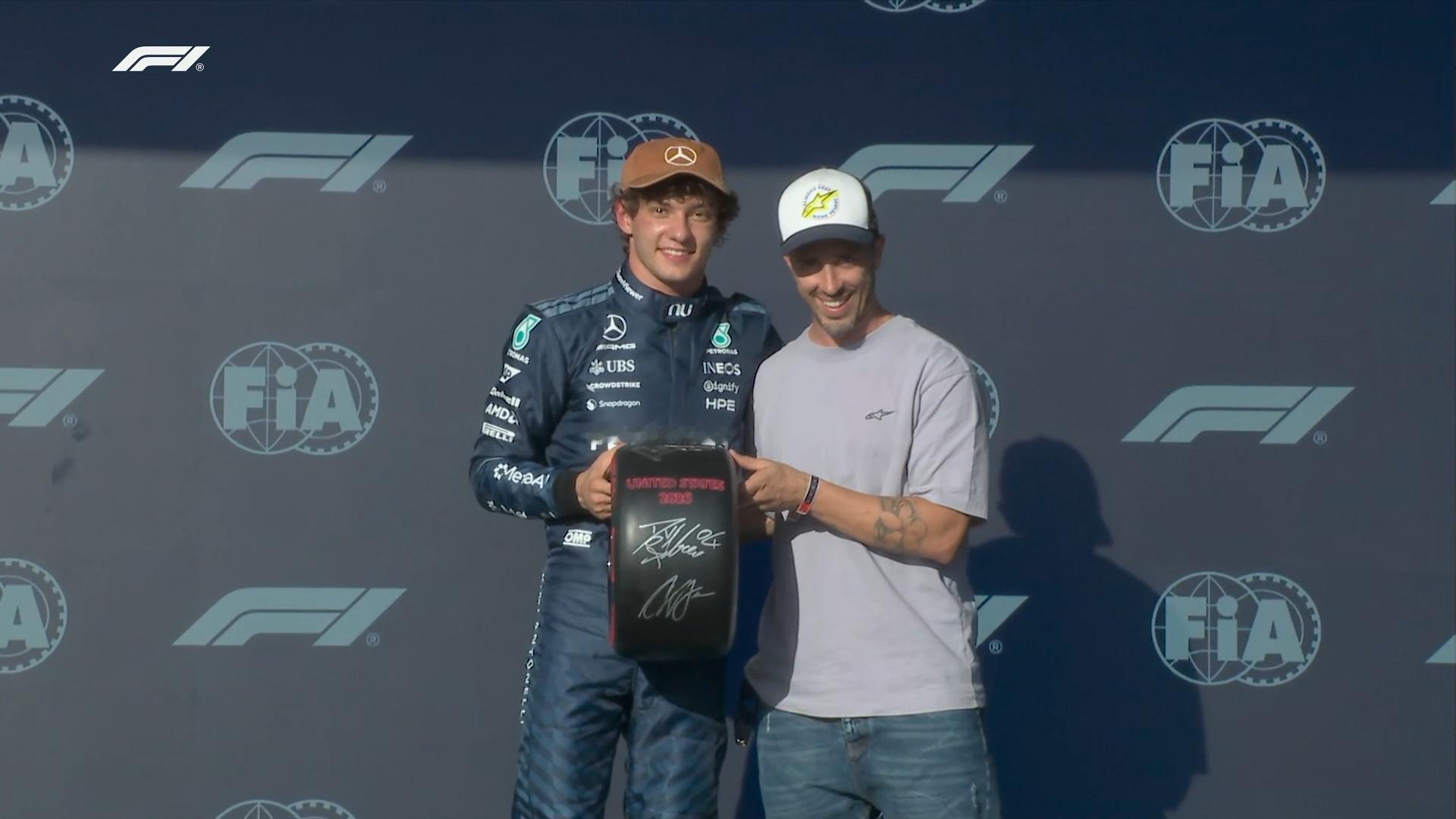这周是Dovi来颁发杆位小轮胎2026f1美国大奖赛F1[超话] ​​​