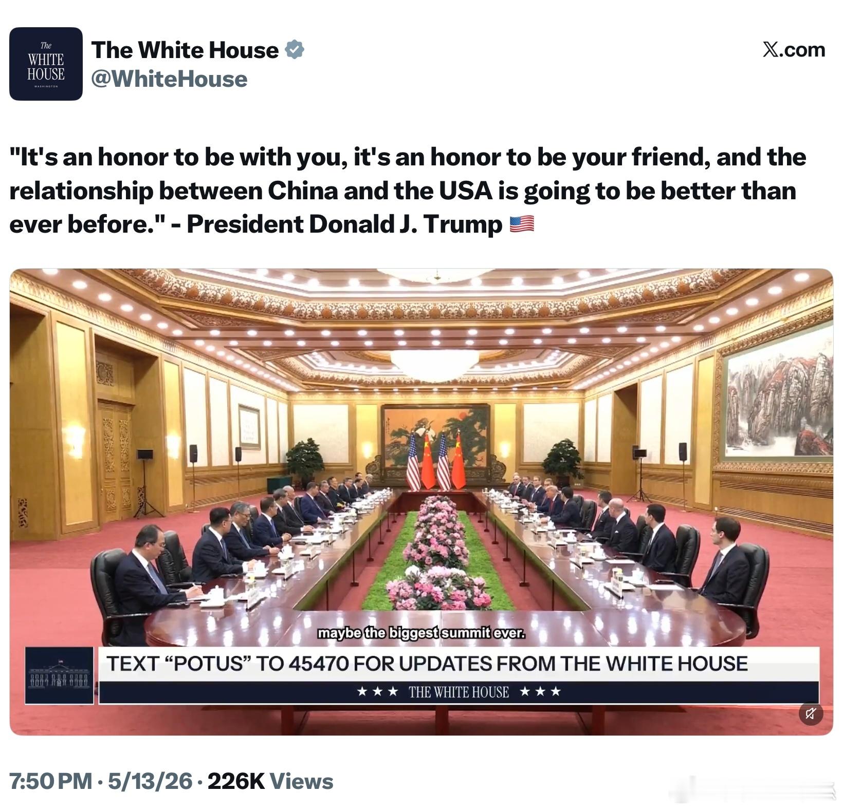 "It's an honor to be with you, it's an h