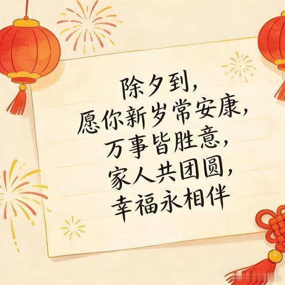 《除夕，别只会说“新年快乐”，送你30句祝福语，高端上档次》除夕将至，别再只说“