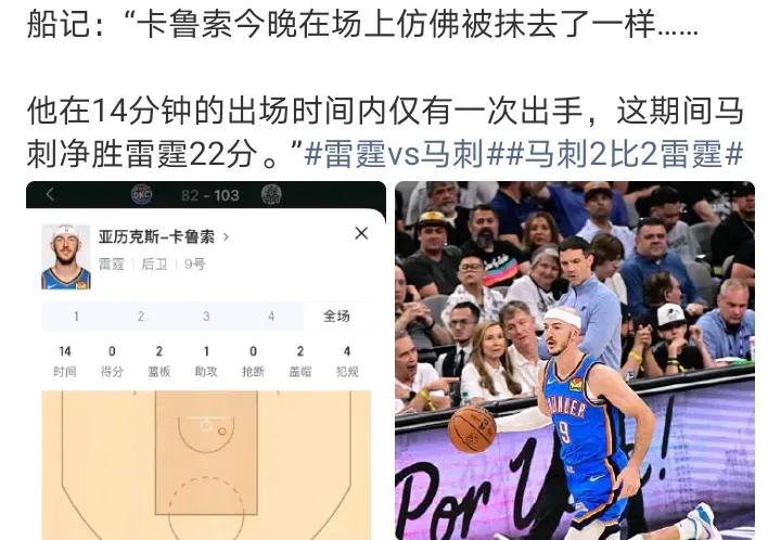 卡鲁索就是个好的角色球员
跟斯玛特肯纳德一样，抓住了放空机会，爆了两三场，已经很