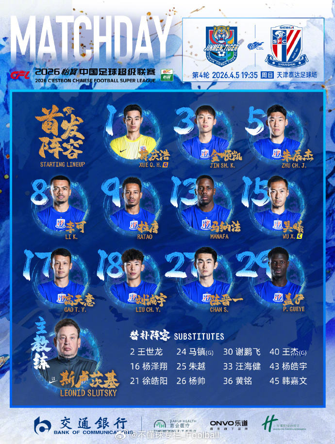 蛮有意思的首发，李可吴曦高天意中场常规组合，拉唐十号位，盖伊+刘诚宇搭档中锋。尤
