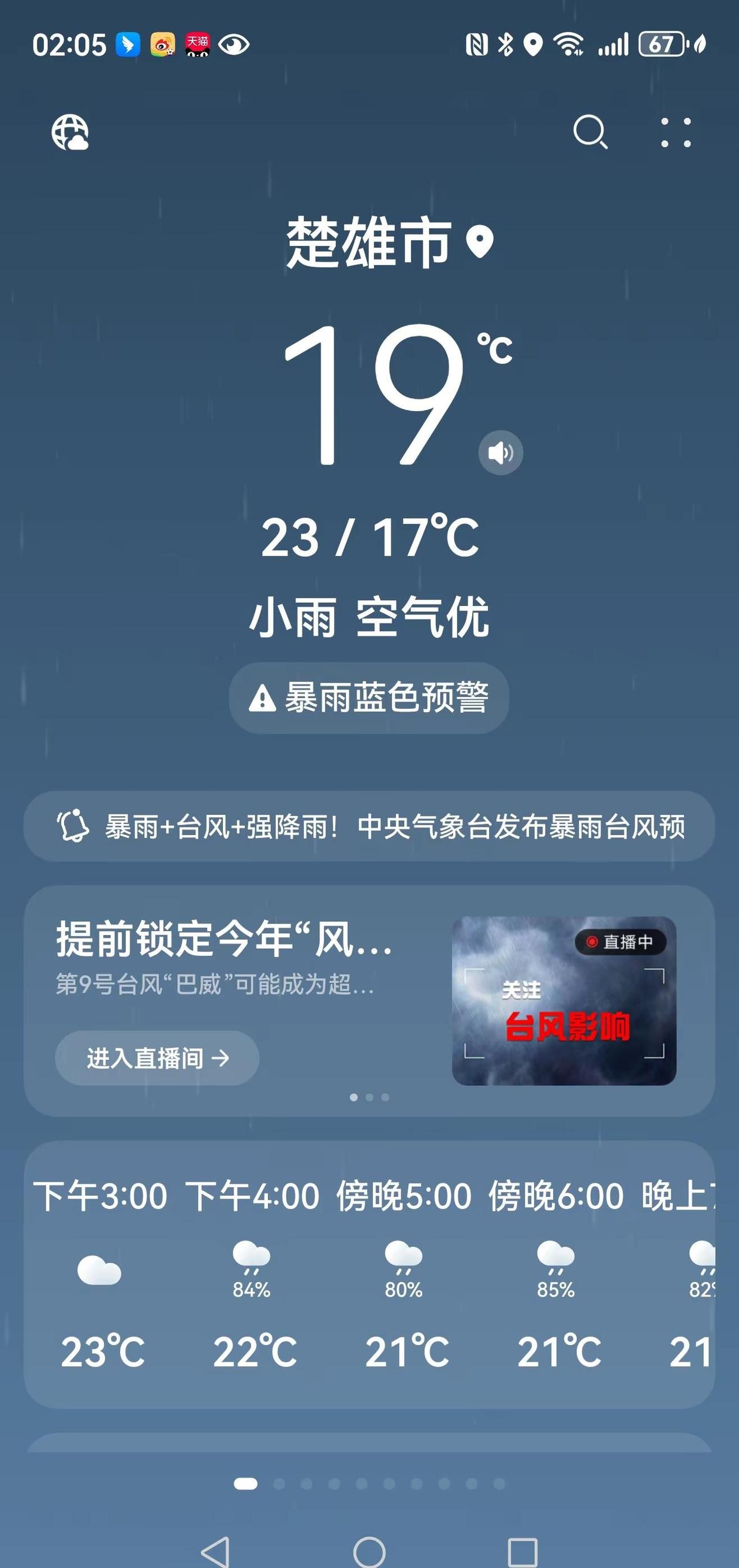天天下雨☔️。云南天气