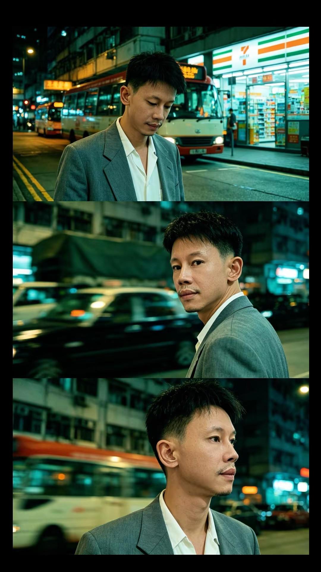 白茶清欢无别事，我在等风也等你。AI港风西装写真