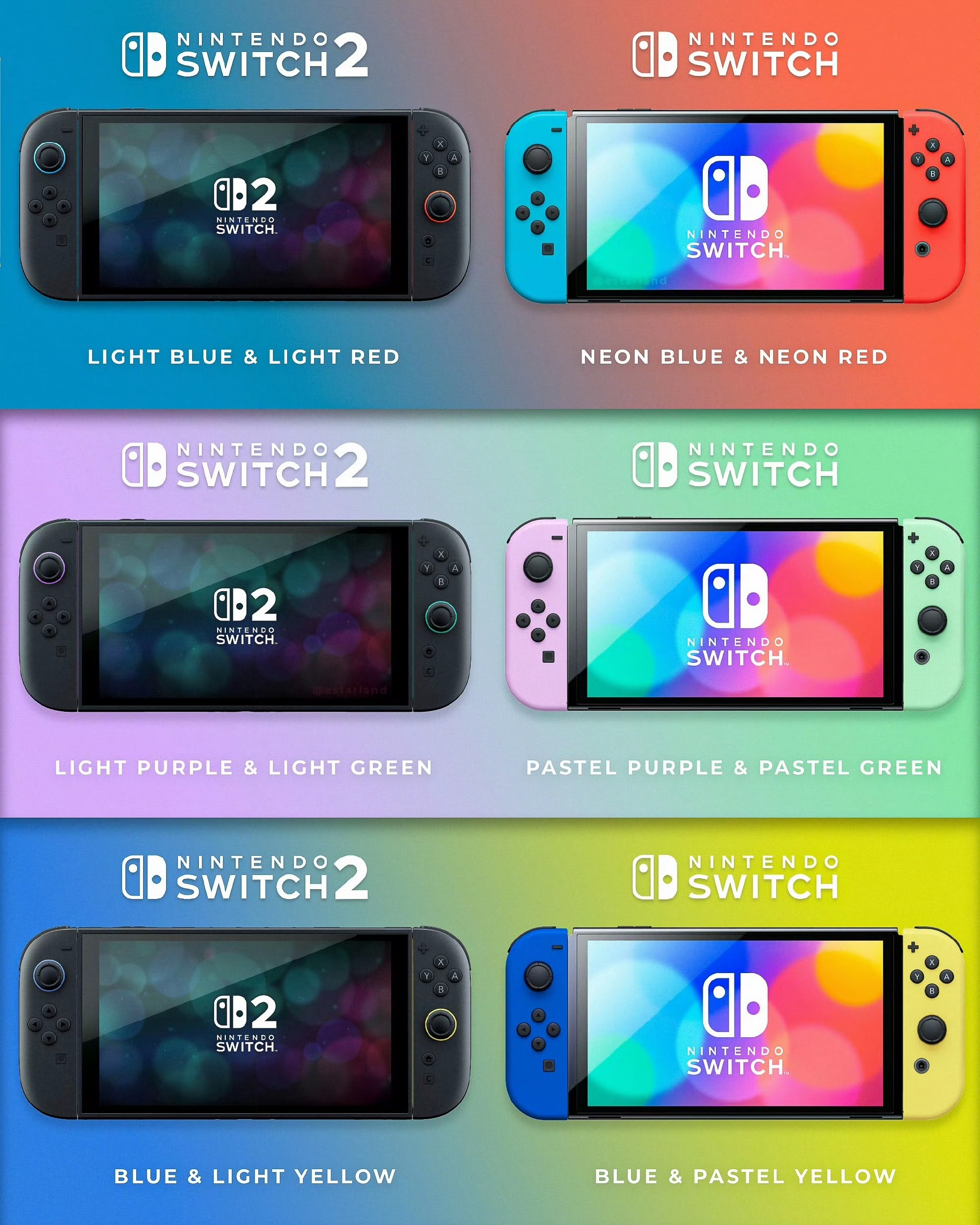 当你试图给 Switch 2 换其他颜色的手柄......via eStarla