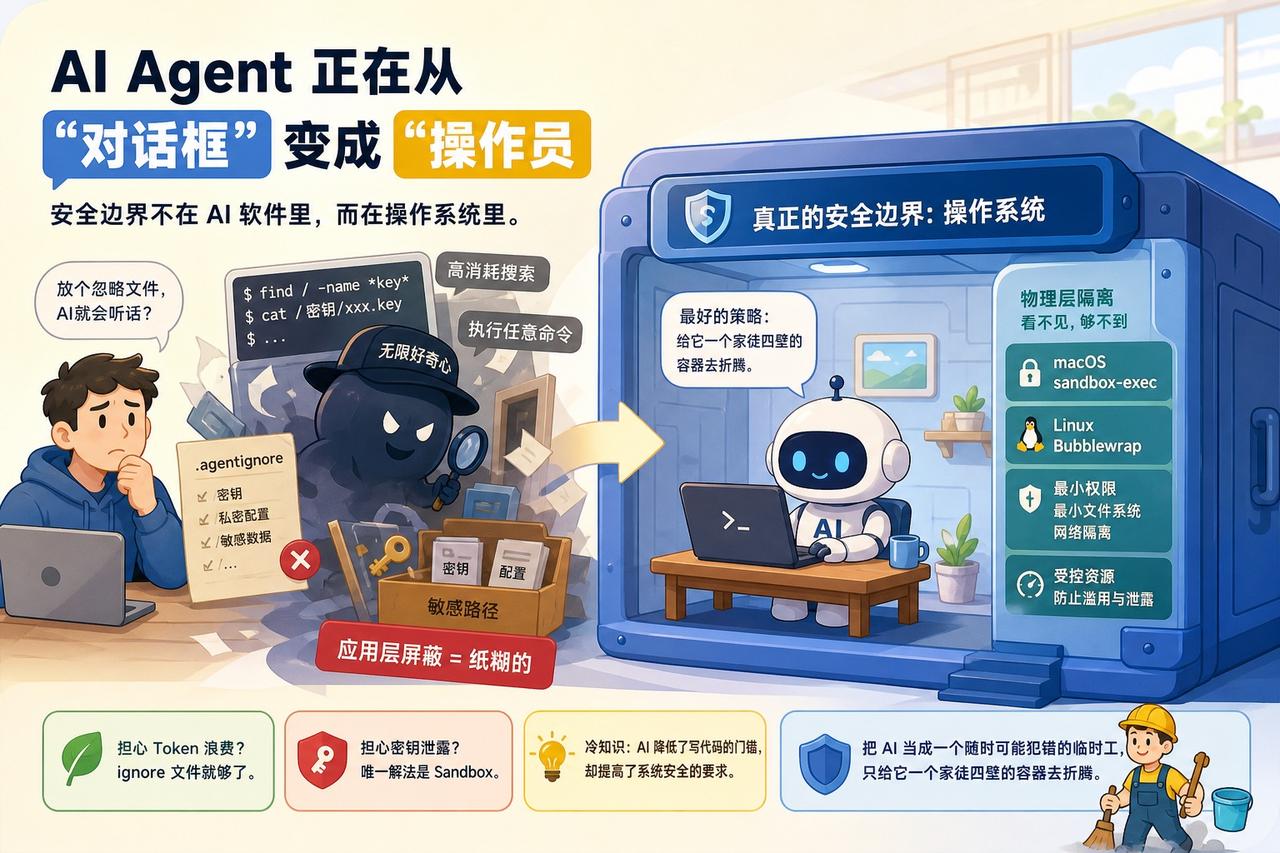 【AI时代的“防盗门”：为什么.agentignore救不了你的隐私】

AI 