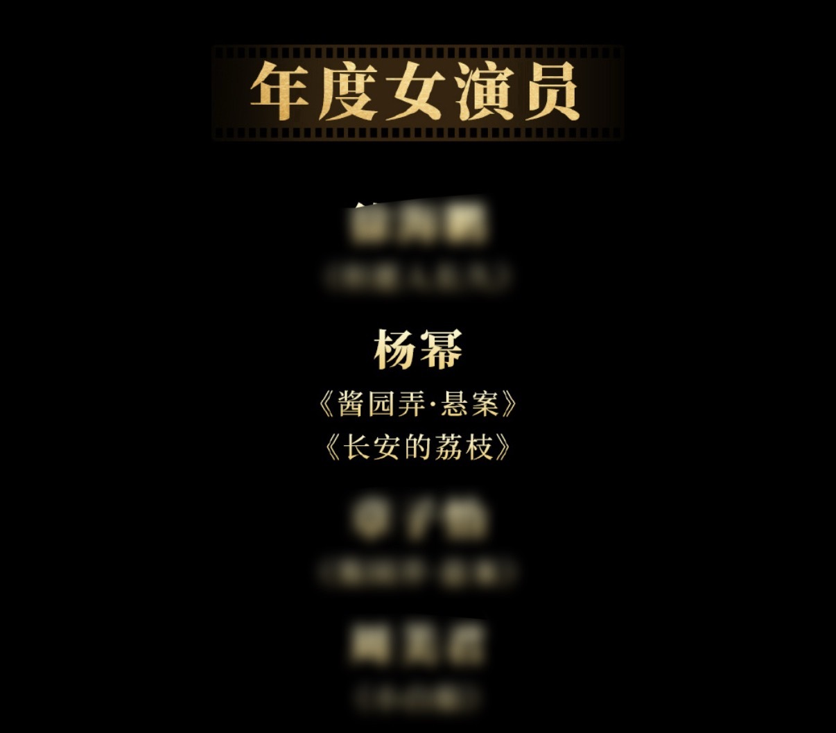 恭喜我幂入围初选名单