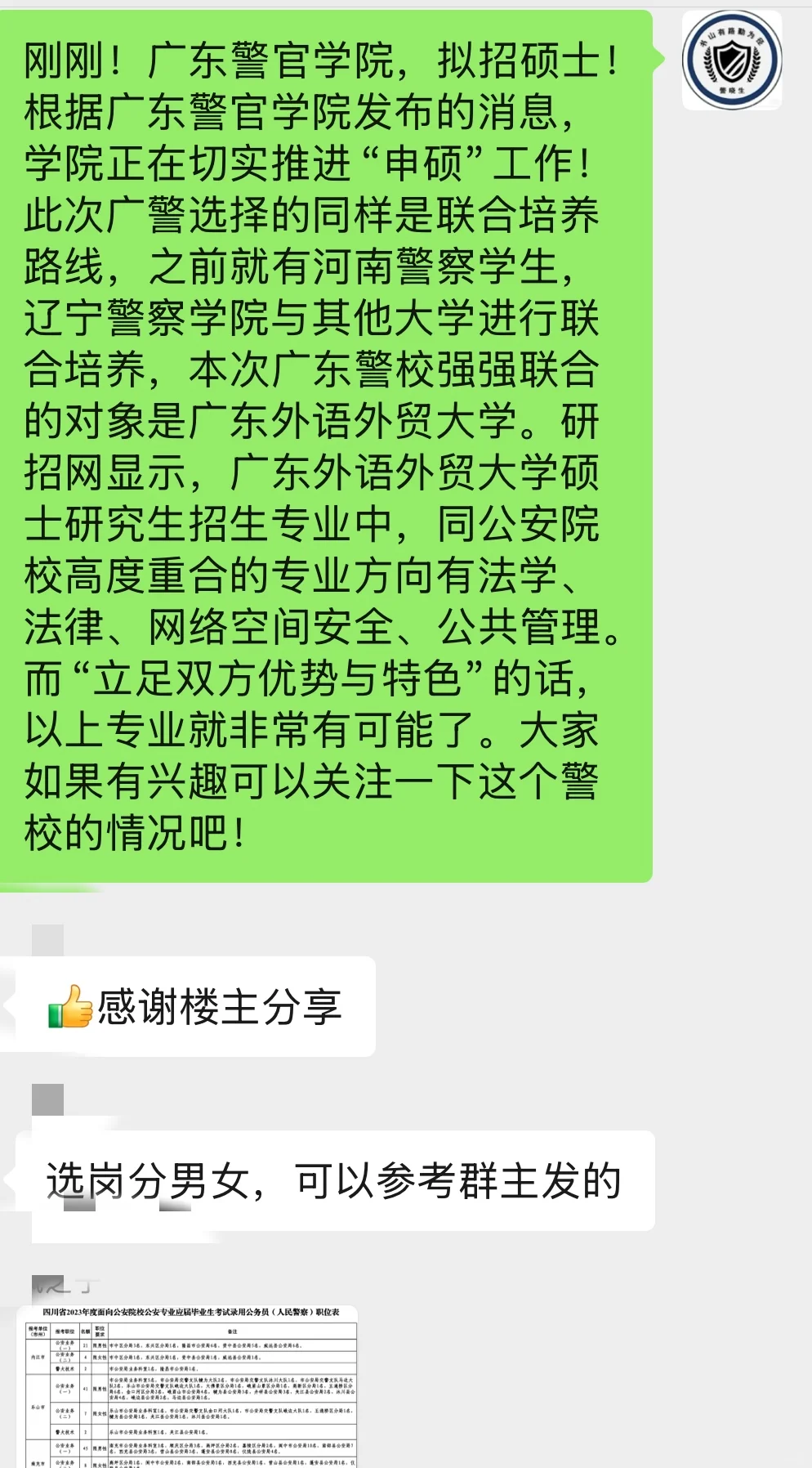 大家还记得吗？最近有广东警官学院申硕，辽宁
