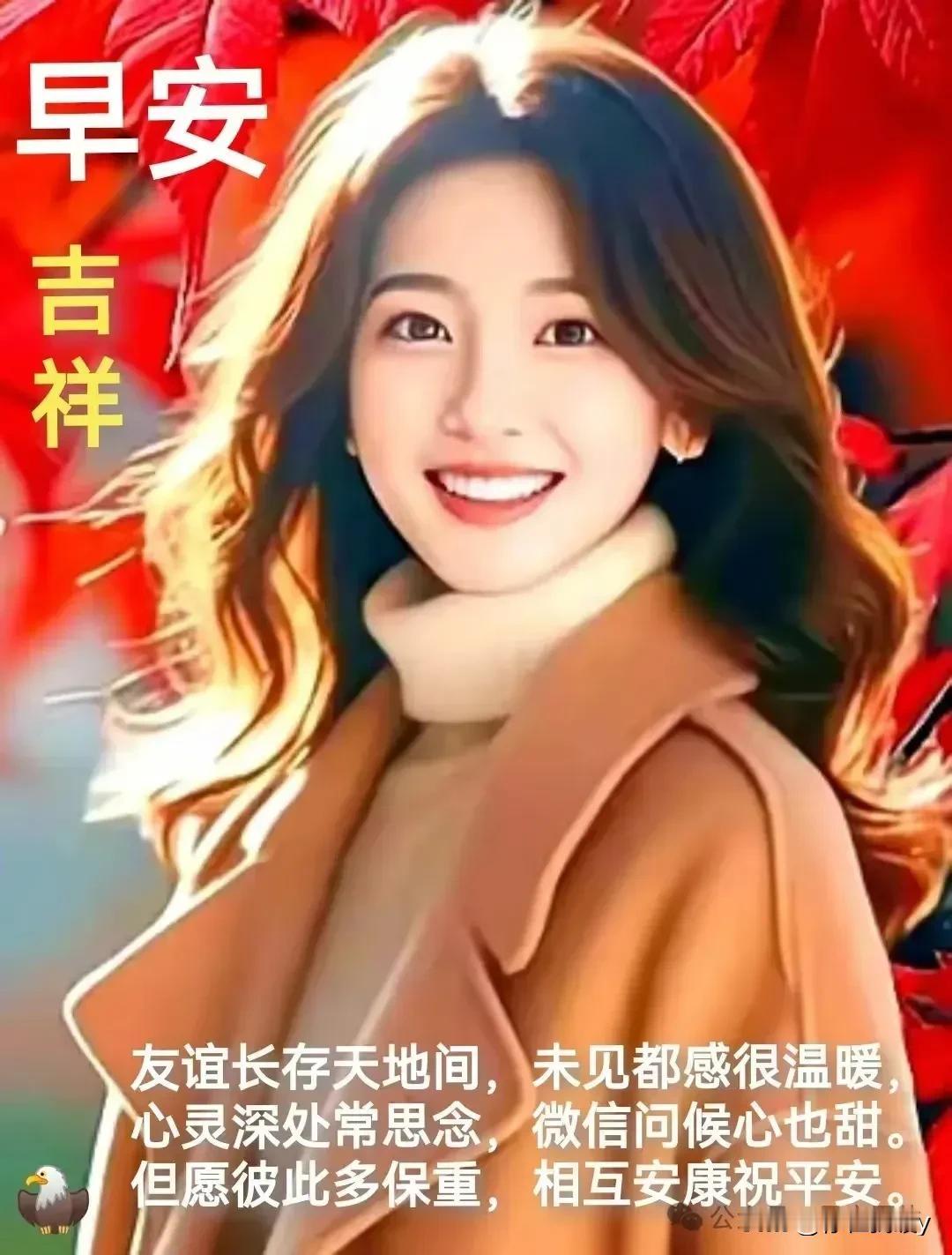 一句早安，万千祝福，顺心愉快，吉祥安康！借一缕清风，让您抖擞精神；借一米阳光，让