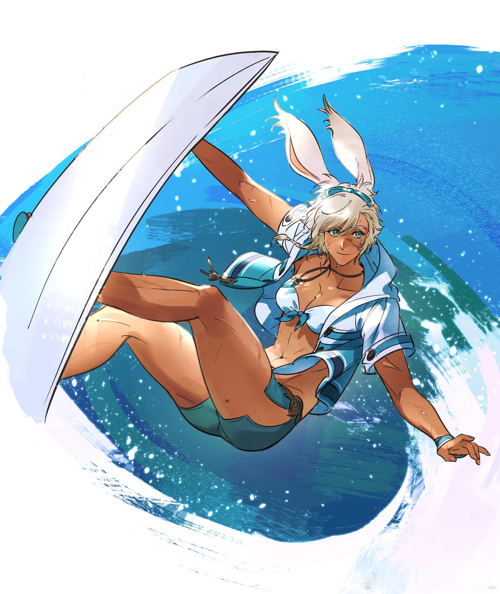 给速写练习上了个色！☀️🌊