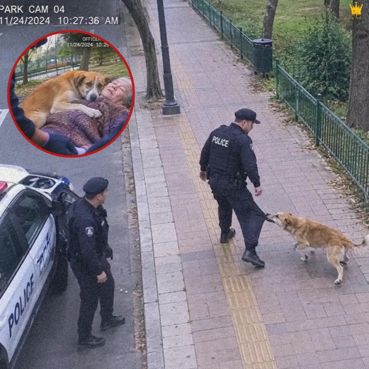 巡逻警员被流浪狗突然咬住腿部。一路追着小狗，本以为它有伤人倾向。 直到...