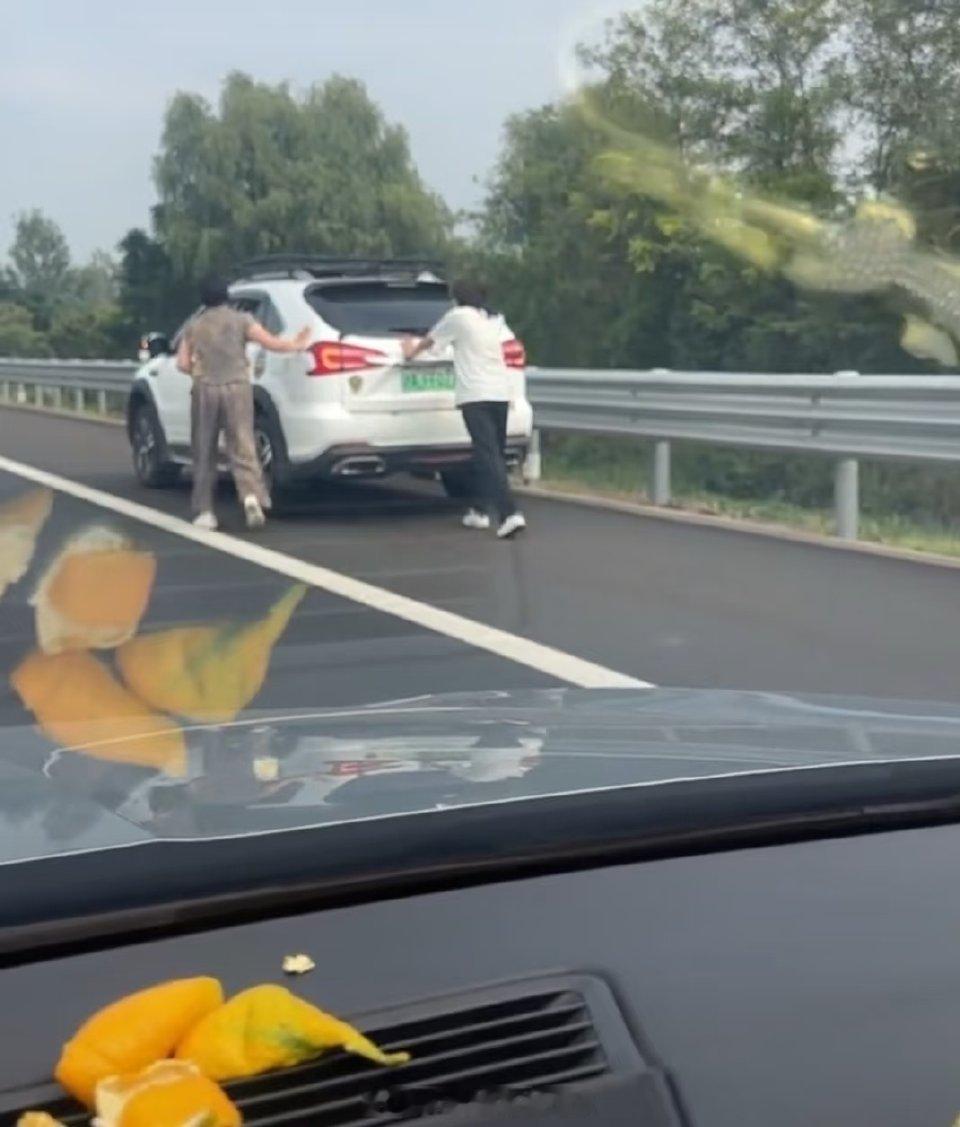 新能源车高速没电2人推车被撞身亡这个乘客太惨了：帮司机推车被撞身亡！提醒大家遇到