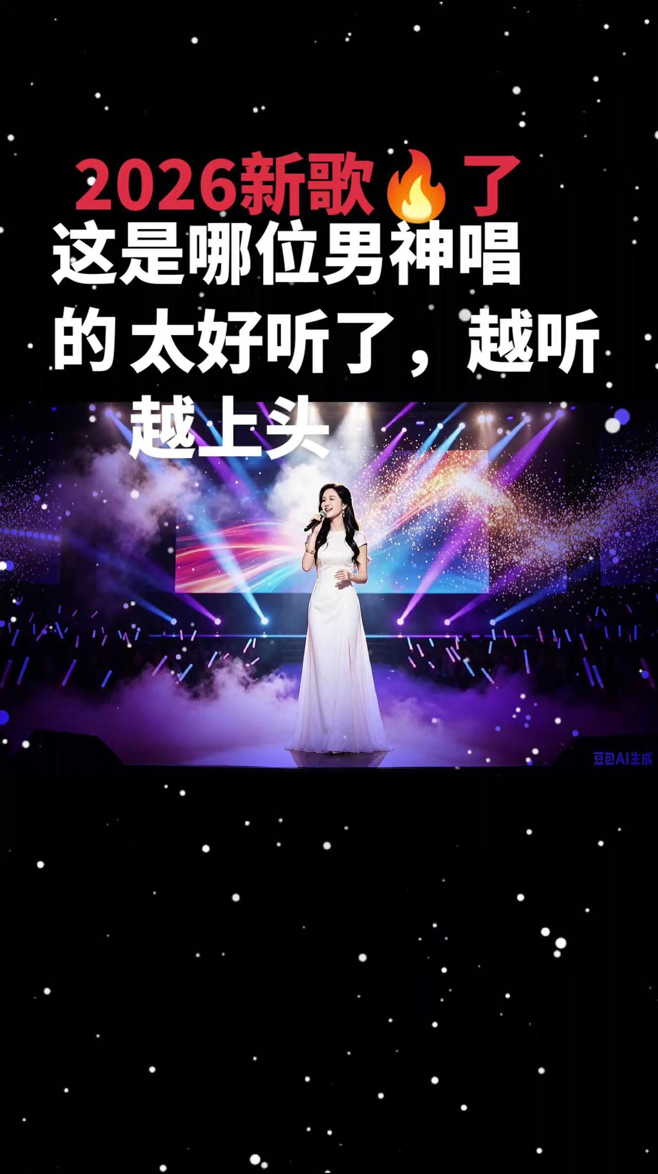 这是哪个男神唱的，2026太火🔥了，听了就上头一开口惊艳全场 舞台 演唱会 演
