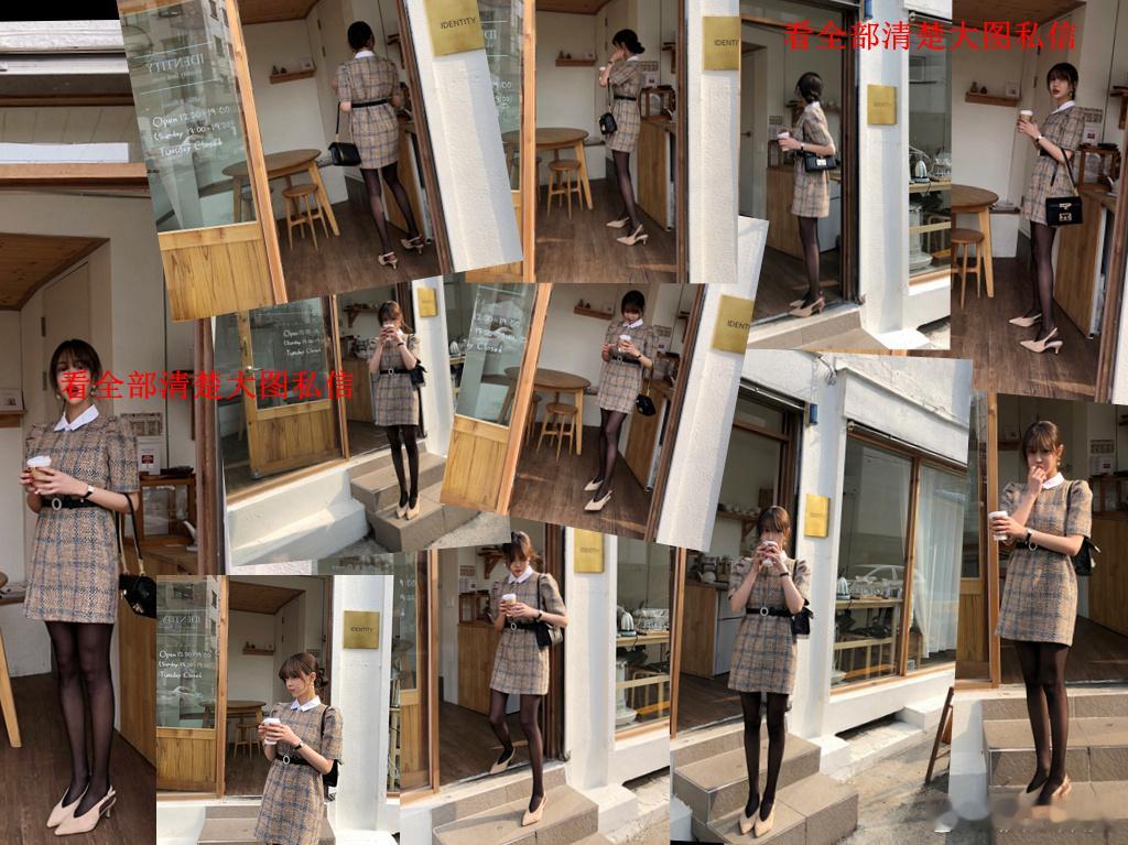 抓拍买咖啡的黑丝小姐姐... 