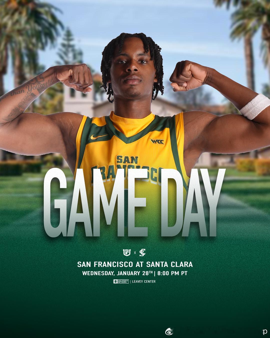 北京时间中午12点，旧金山客场挑战圣塔克拉拉，一场恶战不好打王俊杰NCAA