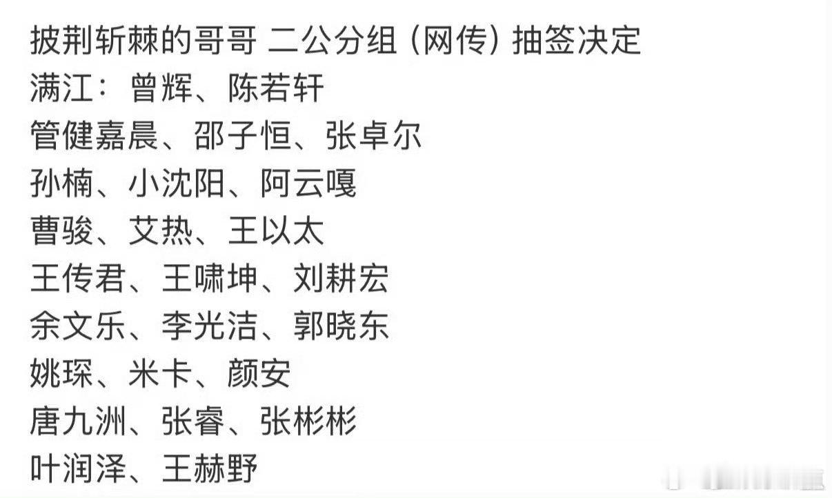 姚琛二公组队 网传披荆斩棘二公组队 二公抽签分组惊喜拉满，姚琛搭配米卡颜安打造优