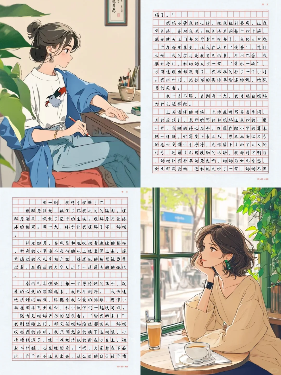 满分💯作文《那一刻，我终于理解了你》