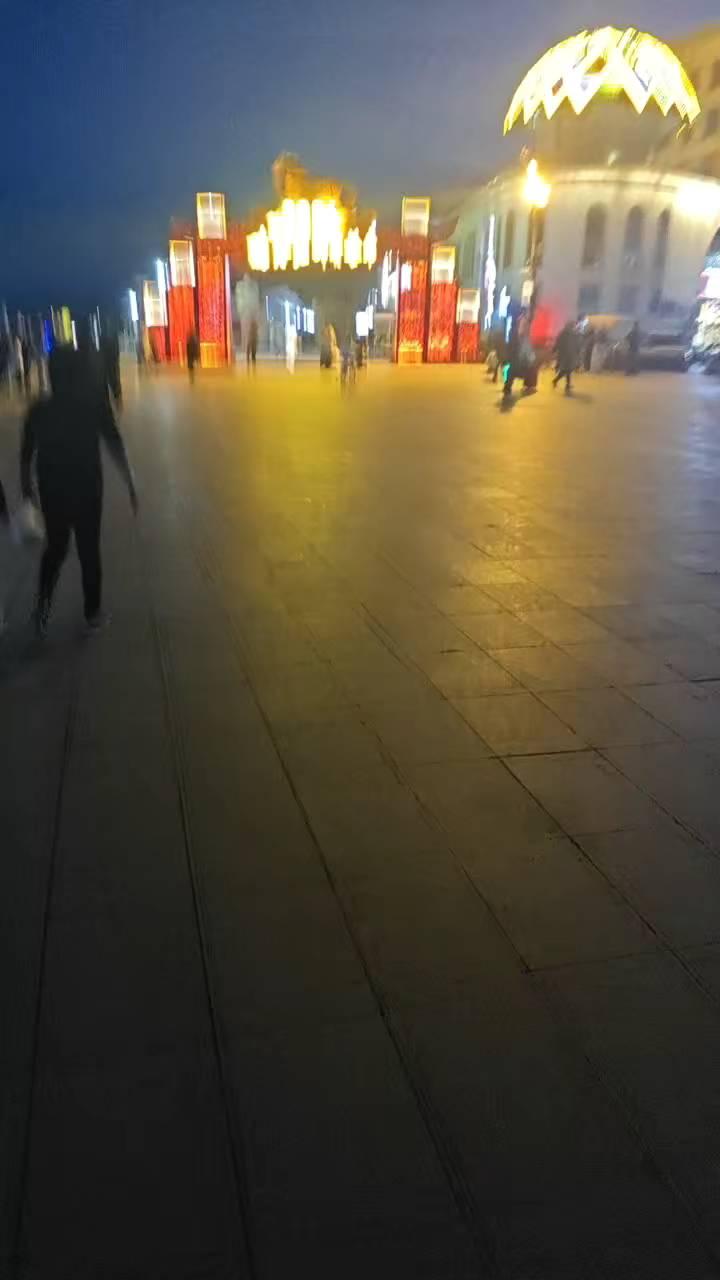 这人多，这人可不少，这人慢慢拍，慢慢拍，这人可不少，晚上人多，都往。