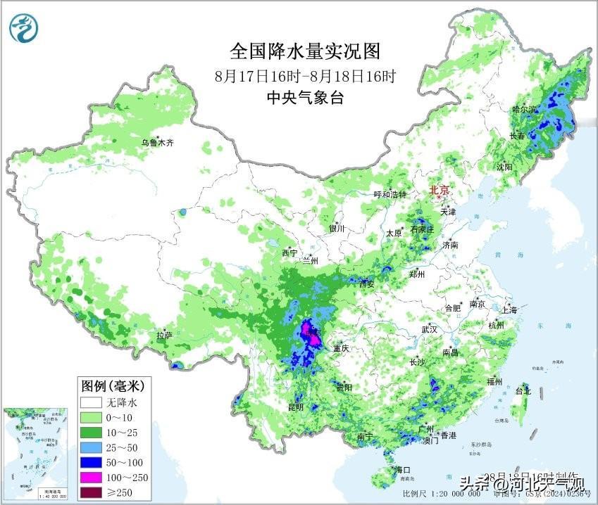 【京津冀雷雨】昨天后半夜到下午，我省中南部地区出现了较强降水过程。其中，石家庄大