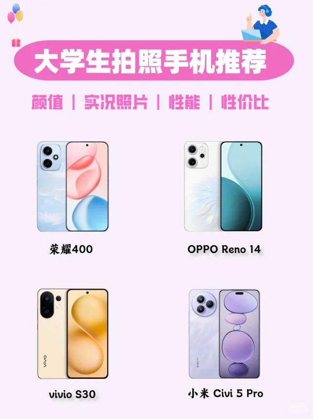 四款热门拍照手机怎么选？看完这一篇你就会