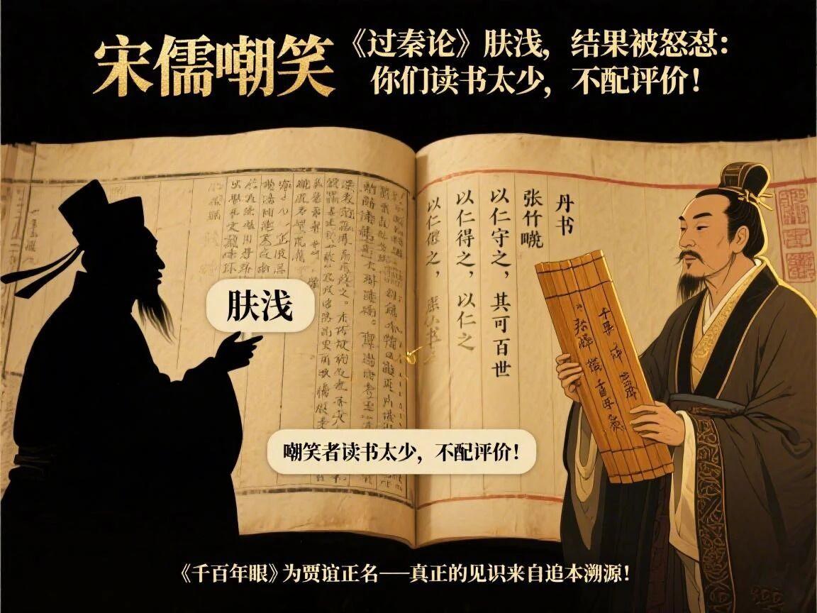 宋儒嘲笑《过秦论》肤浅，结果被怒怼：你们读书太少，不配评价！
贾谊的《过秦论》曾