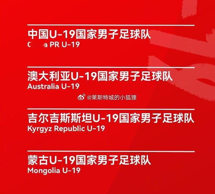 2024熊猫杯正式重启，中国U19男足11月将与澳大利亚、吉尔吉斯斯坦、蒙古在四