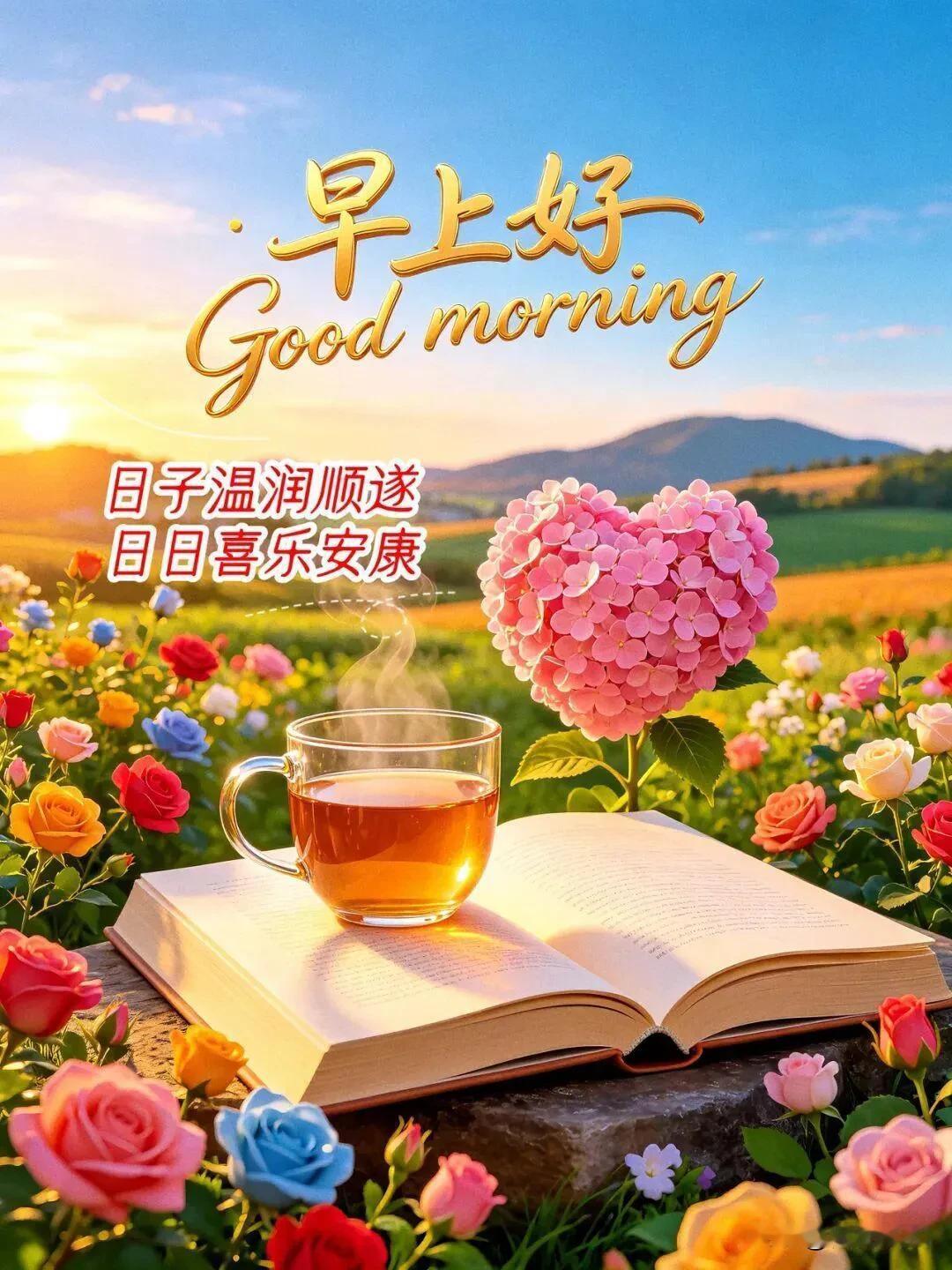 睁开眼睛，又是可爱的一天，记得照顾好自己哦。