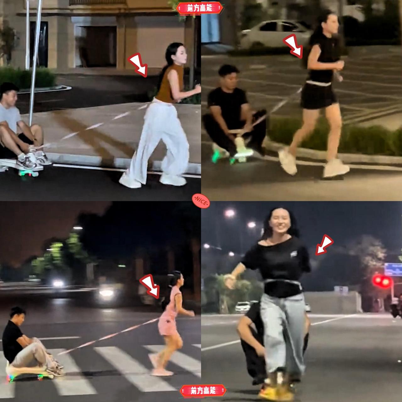 这波操作太绝了！！
女友拉车40天竟然瘦32斤！！
河北一女子饭后跑步，对象不想