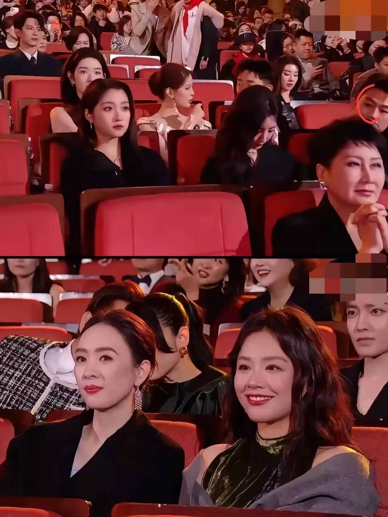 欧豪还是放不下马思纯
今天的微博典礼上，欧豪偷看马思纯刚好就被摄像头抓拍到了。马