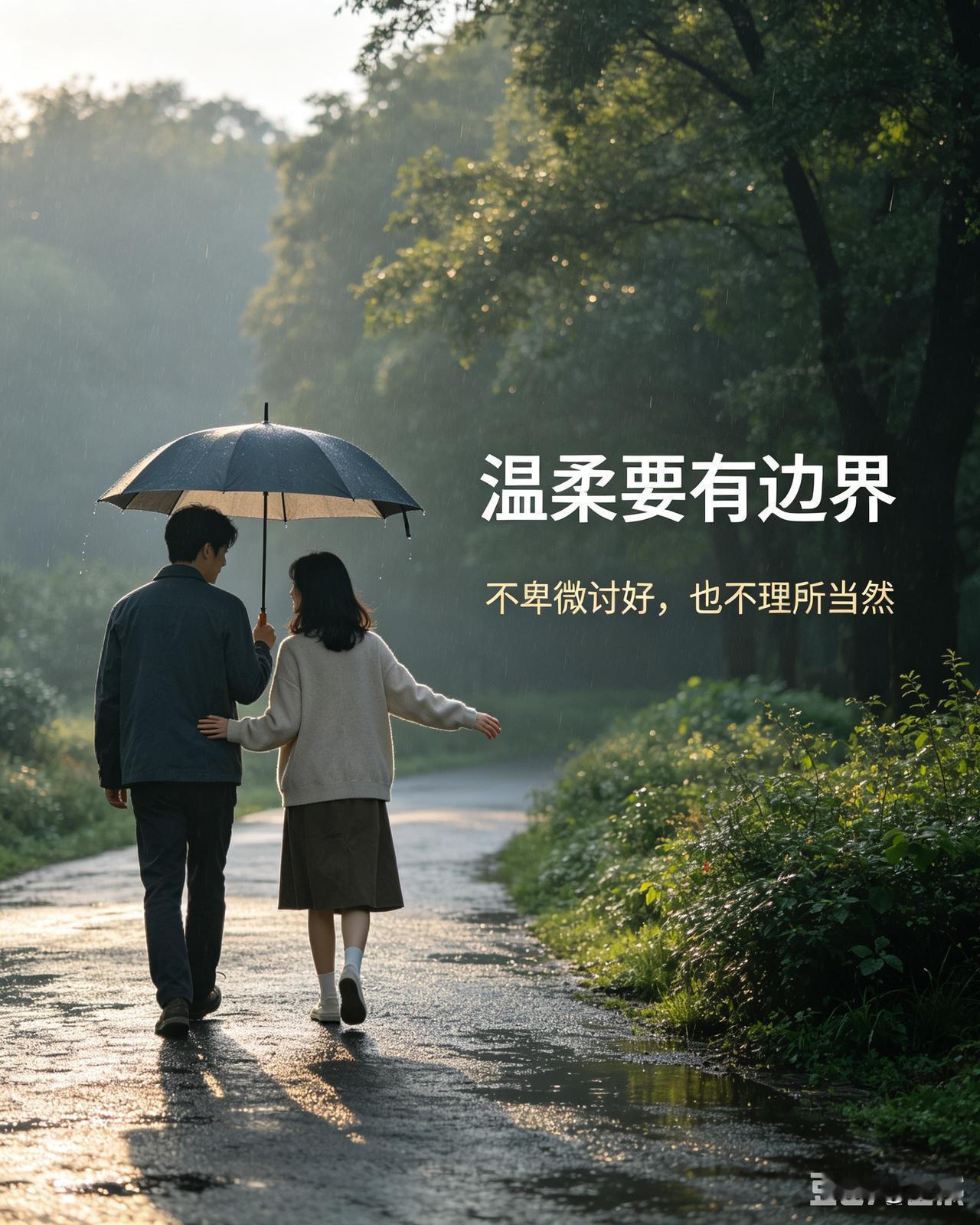 真正好的爱情，不是谁更强谁更能扛。是你愿意调整，我也愿意靠近。你给的温柔有边界，