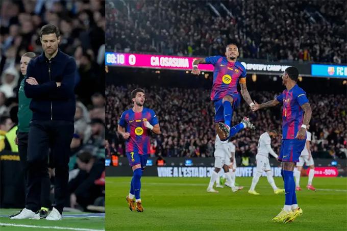 诺坎普看台高唱“阿隆索留下”，巴萨球迷借胜局嘲讽皇马主帅阿隆索
在巴塞罗那主场2